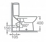 Унитаз Roca Access с косым выпуском 34P23900Y