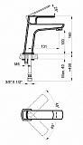 Смеситель AZARIO ATRI для раковины, хром (AZ-15964501)