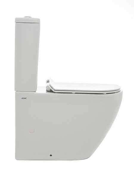 AQM1002 Унитаз напольный Rimless AQUAme c сиденьем SoftClose,  горизонтальный выпуск. 660x360x435мм