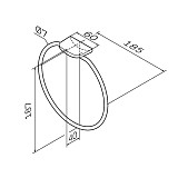 A50A34422 Inspire V2.0, Кольцо для полотенец, черный, шт