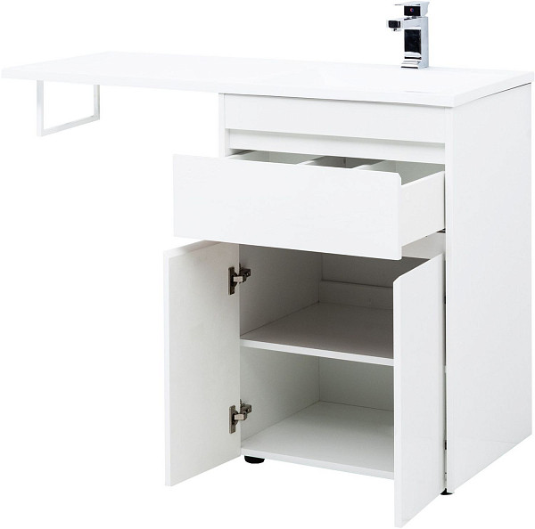 Тумба под раковину Aquanet Токио 58 белый (напольная, 1 ящик, 2 дверцы) 00237745