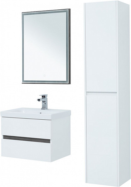 Тумба под раковину Aquanet Беркли 60 белый/дуб рошелье 00254289