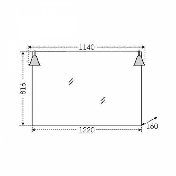 Зеркало Монарх 120 Санта 700206