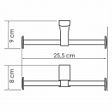 Держатель туалетной бумаги, двойной Wasserkraft Leine K-5096D