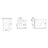 C85A1702SC X-Joy S подвесной унитаз FlashClean с сиденьем микролифт
