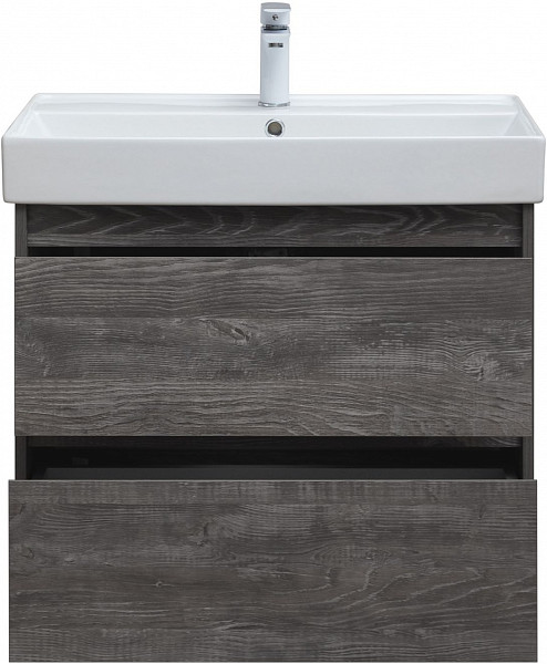 Тумба под раковину Aquanet Nova Lite 75 дуб серый (2 ящика) 00287890