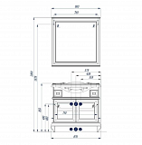 Тумба под раковину Акватон Беатриче 88 см 1A191701BEM60