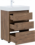 Тумба под раковину Aquanet Nova Lite 60 дуб рустикальный (3 ящика) 00302471