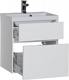 Тумба с раковиной Aquanet Латина 60 белый (2 ящика) 00212833