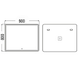 Зеркало AZARIO Adriana 900х800 влагостойкое с подсветкой (CS00066640)