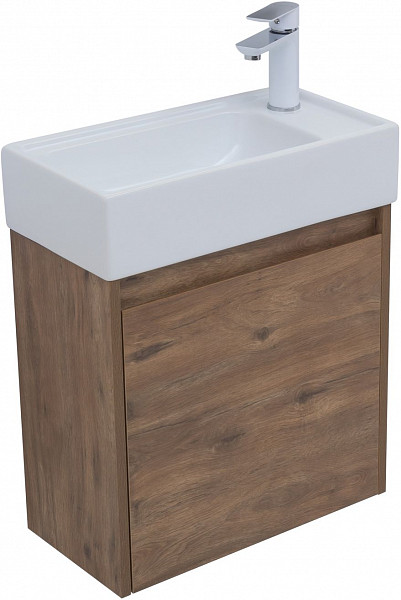 Тумба под раковину Aquanet Nova Lite 50 дуб рустикальный (1 дверца) 00298855