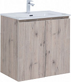 Тумба под раковину Aquanet Алвита New 70 2 дверцы, дуб веллингтон белый 00303906