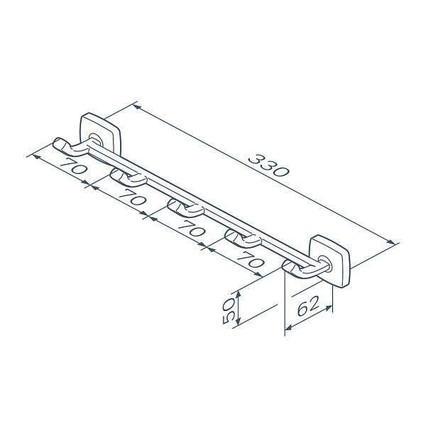 A9035922 Gem, Набор крючков для полотенец, черный