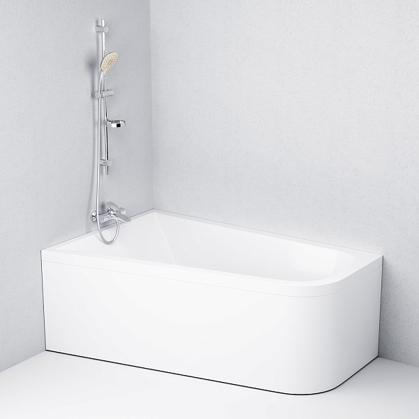 W72A-160L100W-A2 Ванна акриловая spirit  ассиметричная 160x100, без слива/перелива, левосторонняя