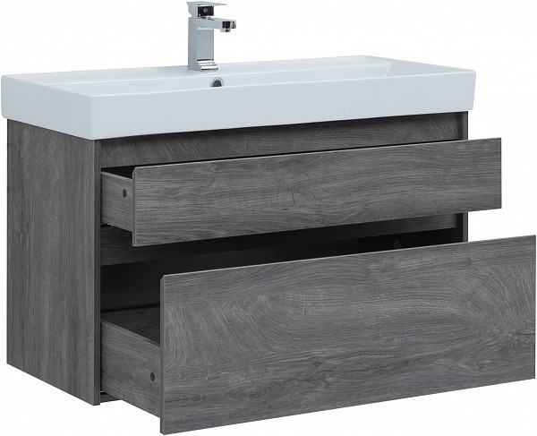 Тумба под раковину Aquanet Nova Lite 100 дуб рошелье (2 ящика) 00242582