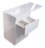 Тумба напольная Style line Даймонд 120  Люкс белая, под раковину, PLUS