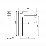 Смеситель "Koller Pool" ROUND Arc  для раковины XL