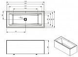 Акриловая ванна Riho Still Square Elite 170x75 правая B100030005
