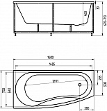 Акриловая ванна Aquatek  Пандора 160x75 PAN160-0000038