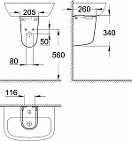 Полупьедестал Grohe Bau Ceramic 39426000