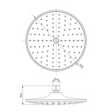 Смеситель с верхним душем, Helic, Milardo, HELSB1FM06