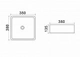 Раковина Azario 38*38*13,5 накладная, белая (AZ4566)