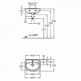 Раковина 45 см Geberit Renova Nr.1 273045000