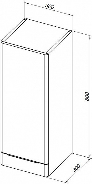 Шкаф-пенал Aquanet Ирис new 30 белый глянец 00310155