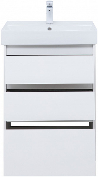 Тумба под раковину Aquanet Nova Lite 60 белый глянец (3 ящика) 00302469