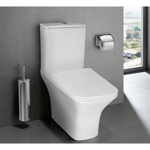 Унитаз-компакт Azario FRETTA Square N 340х650х770 напольный, безободковый, c быстросъемным сиденьем микролифт (AZ-1038A N)