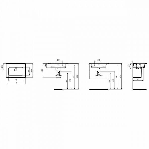 Раковина Ideal Standard Strada II 65 см T363301