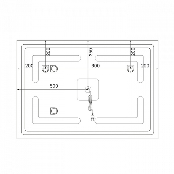 Зеркало с подсветкой, 100 см, Oxford, IDDIS, ЗЛП112