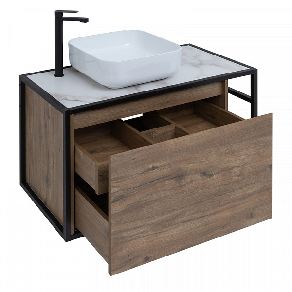 Тумба под раковину Aquanet Nova Lite Loft 90 L дуб рустикальный 00261660