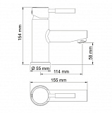 Термостатический смеситель для раковины Wasserkraft Main 4103 Thermo
