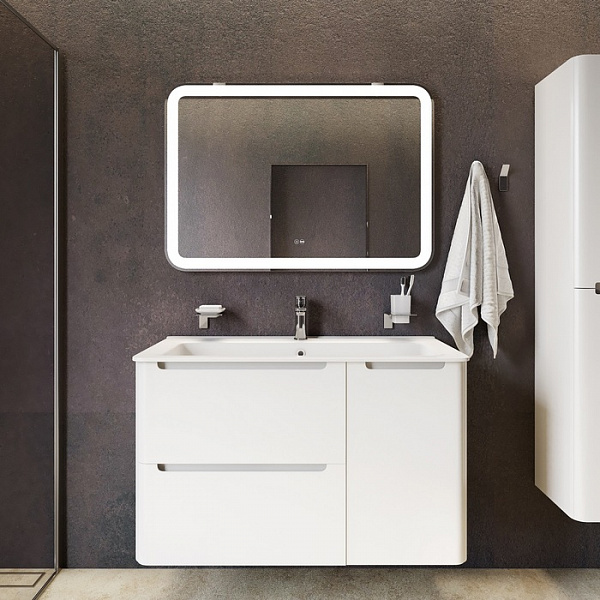 Тумба подвесная, белый, 100 см, Edifice, IDDIS, EDI10W1i95. Подходит умывальник 0101000i28