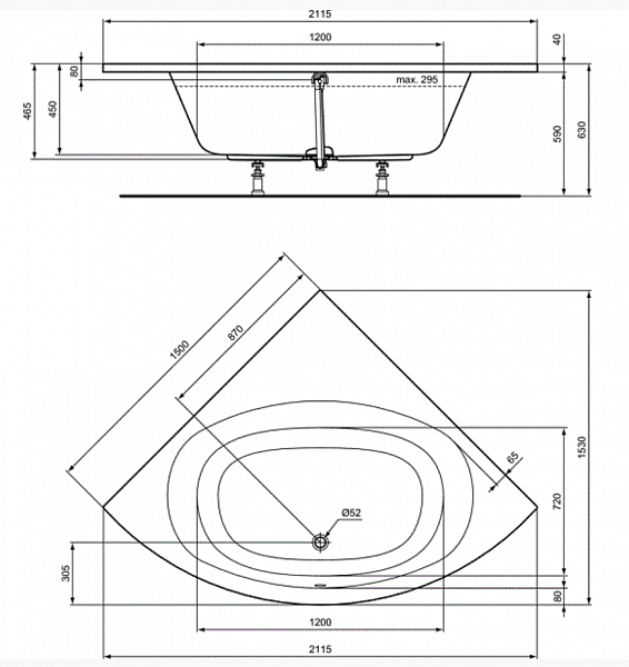 Акриловая ванна Ideal Standard Hotline K275201 150x150