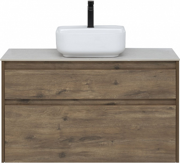 Тумба под раковину Aquanet Nova Lite 100 дуб рустикальный (2 ящика) 00249521