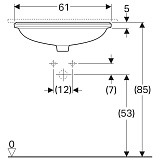 Раковина встраиваемая Geberit VariForm 61 500.756.01.2