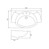 Раковина под тумбу Акватон - SEREL 100 1AX037WBXX000