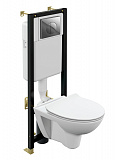 Комплект Cersanit PARVA CO DPL EO slim + BLACK + LEON пластик хром глянцевый