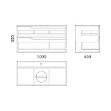 Тумба Hella Cristal 100, серый лак