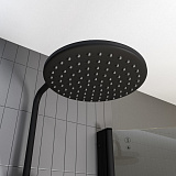 Душевой гарнитур с верхней лейкой, черный матовый, Ray, IDDIS, RAYMS3Fi76