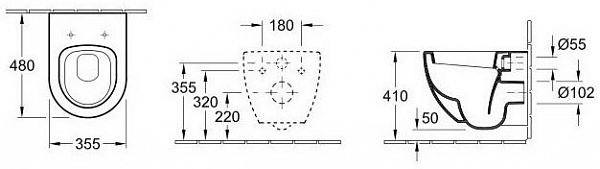 Унитаз подвесной Villeroy & Boch Subway 6604 1001
