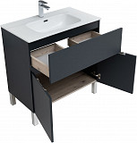 Мебель для ванной Aquanet Алвита New 80 1 ящик, 2 дверцы, антрацит 00274215