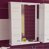 Зеркальный шкаф Омега 60, свет, левый Санта 107003