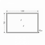 Зеркало для ванной Марс 120 с LED-подсветкой Санта 900506
