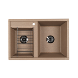 Мойка для кухни Aquaton Делия 78 DBL 2 чаши латте 1A723132DE260