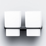 A50A343422 Inspire V2.0, Двойной стеклянный стакан с настенным держателем, черный, шт