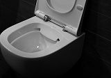 Безободковый подвесной унитаз Fluenta Rimless с ультратонкой крышкой Soft-Close Pestan