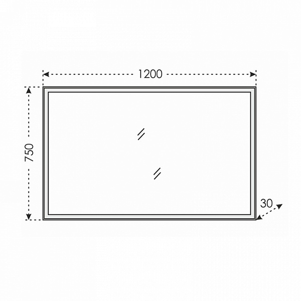 Зеркало для ванной Марс 120 с LED-подсветкой Санта 900506